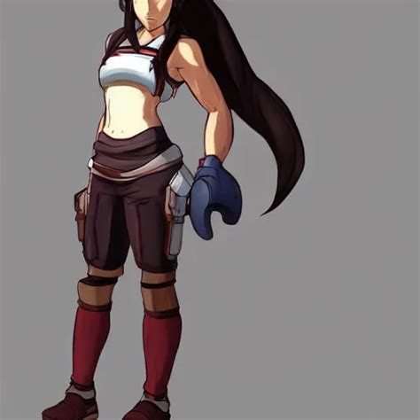 High Quality Concept Art Of Tifa Lockhart Dressed As Stable Diffusion