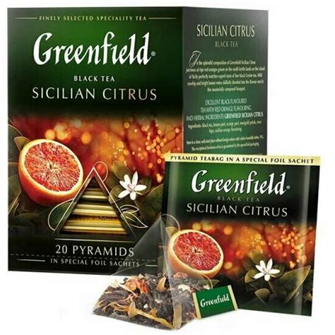 Чай Черный Sicilian Citrus, Greenfield, 20 Пирамидок | $5.29 - купить ...