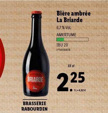 Promo Bière Ambrée La Briarde chez Lidl iCatalogue fr