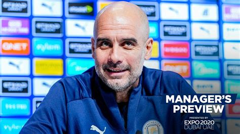 PEP GUARDIOLA PRESS CONFERENCE PALACE V MAN CITY PREMIER LEAGUE