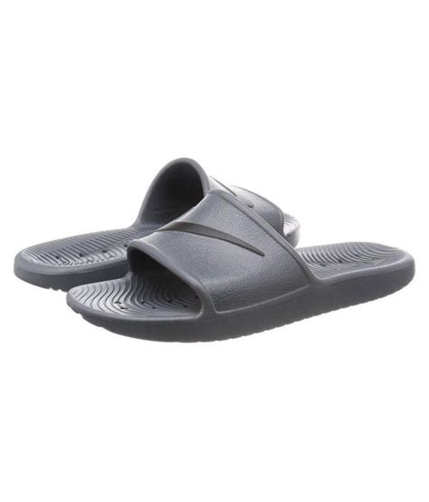 Nike Kawa Shower & Pool Slides Gray Slide Flip flop - Buy Nike Kawa ...