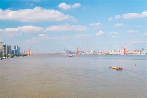 Wuhan City Skyline Scenery in Hubei, China Stock Image - Image of ...