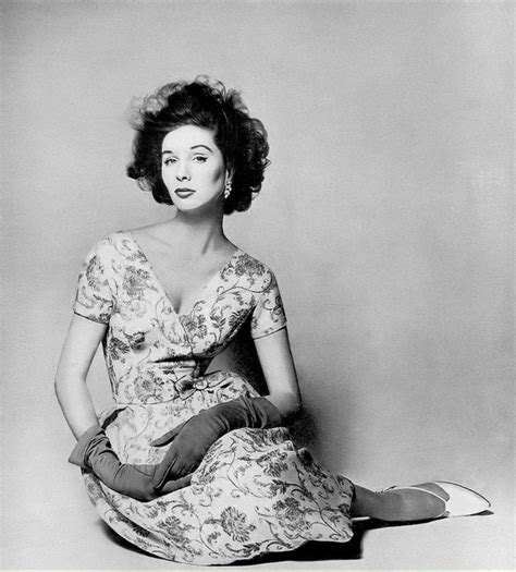 1958 Suzy Parker In Lovely Dress Of Crush Surfaced Chiffon Printed With