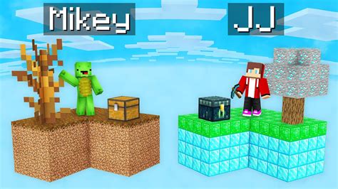 Mikey Poor Vs Jj Rich Skyblock Survival Battle In Minecraft Maizen