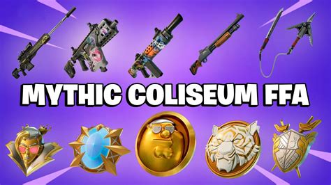 Mythic Coliseum Ffa Exotic Weapons 7950 8797 5191 By Novaquest Fortnite Creative Map Code