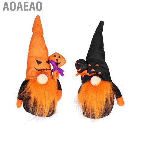 Aoaeao 2 sztuk Halloween bez twarzy lalka karłowata Gnome prezenty