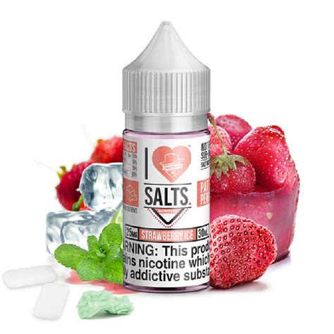 I Love Salts Strawberry Ice E Juice 30ml Vapesourcing