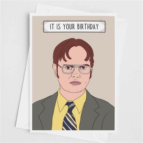 Birthday Card Dwight Customized The Office It Is Your Etsy