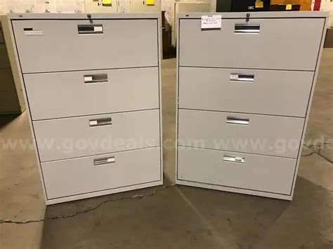 2 Lateral File Cabinets4 Drawerwith Keys Govdeals