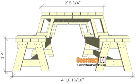 Folding Bench And Picnic Table Combo Free Plans | Brokeasshome.com