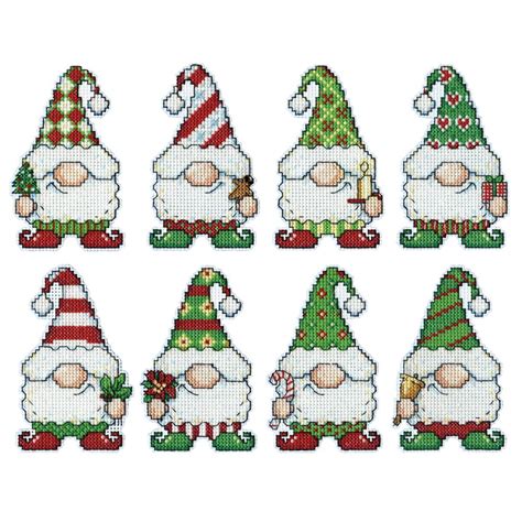 Design Works Gnome Christmas Ornaments Plastic Canvas Kit