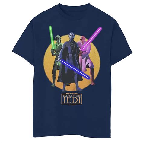 Boys 8 20 Husky Star Wars Tales Of The Jedi Saber Trio Graphic Tee