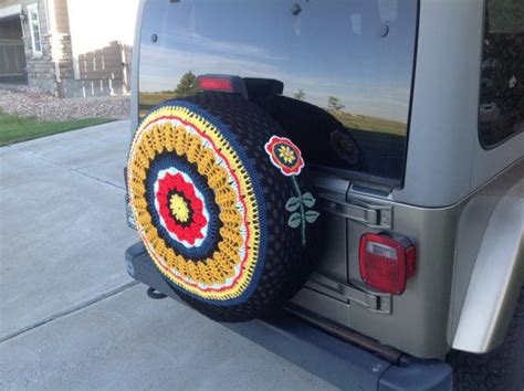 Custom Crochet Spare Tire Cover Unique Tire Covercrochet Etsy