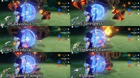 Yelan Weapon Comparison With Favonious Sacrificial Fading Twilight