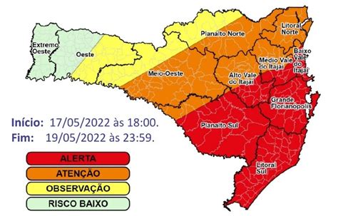 Ciclone Subtropical Yakecan Deixa Cinco Regiões De Santa Catarina Em