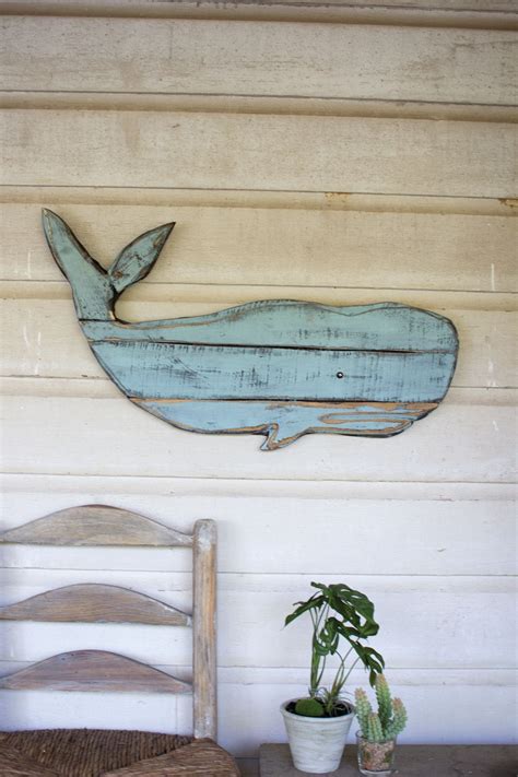 Reclaimed Wooden Whale Wall Hanging Wooden Whale Whale Wall Decor