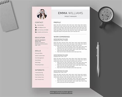 Creative Cv Templates For Microsoft Word Cover Letter And References Templates Modern And