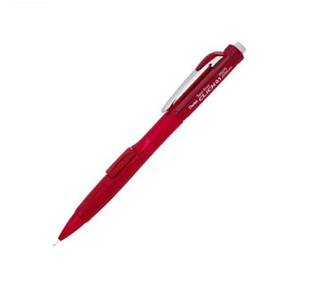 Lapiseira Pentel Twist Erase 0 5mm Cristal Vermelho Click PD275TB