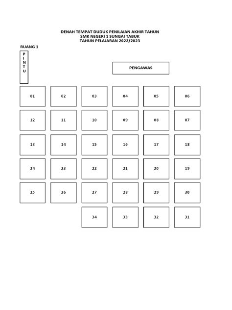 Denah Tempat Duduk Pdf