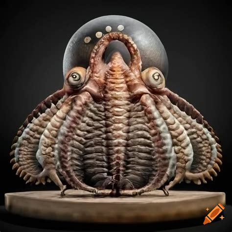 Intricate Artwork Of An Elephant Octopus Trilobite Hybrid Creature With