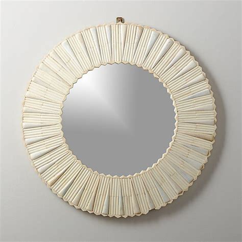 Bone Inlay Medium Round Mirror Reviews Cb Bone Inlay Mirror