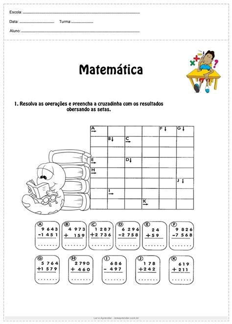 Atividades De Matemática Para 4 Ano EDULEARN