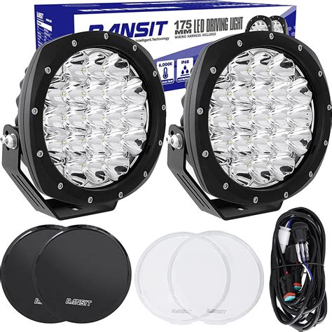 Biglionx Pair 7inch Led Off Road Lights 210w 32000lm Spot Beam Round Driving Work Fog Lights