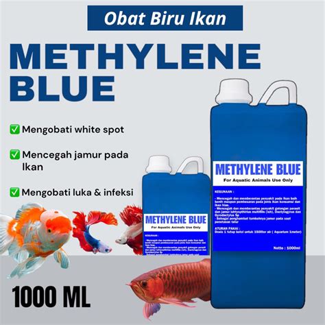 Jual Methylene Blue Kemasan 1 Liter Blitz Obat Biru Ikan Obat Jamur