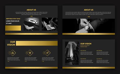 Stay Gold Business Presentation Powerpoint Template