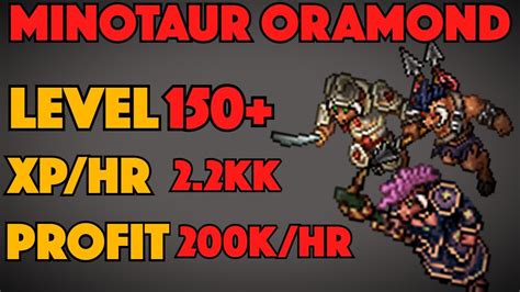 TIBIA MINOTAUR ORAMOND EK HUNT SOLO LEVEL 150 YouTube