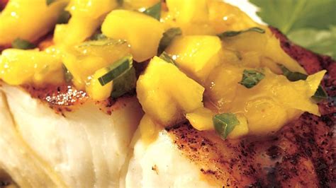 Grilled Halibut With Mango Sauce Recipe Lifemadedelicious Ca