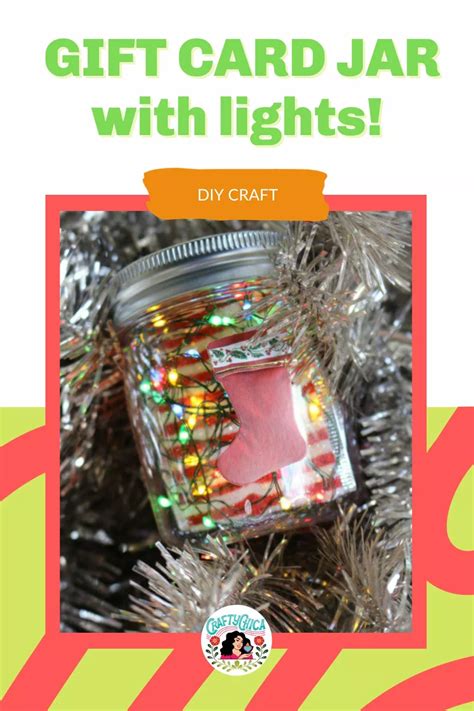 Mason Jar Gift Card Holder With Lights Crafty Chica