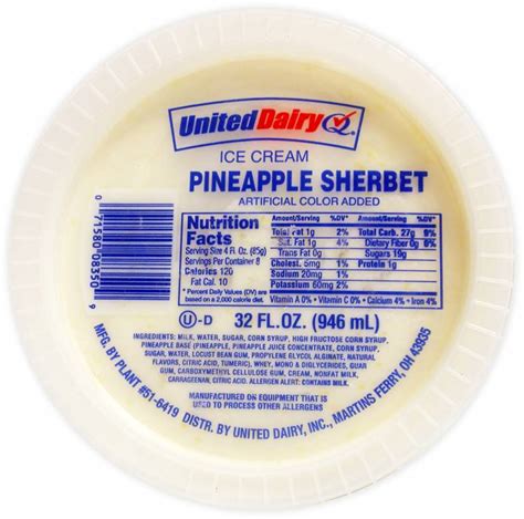 Pineapple Sherbet - UnitedDairy