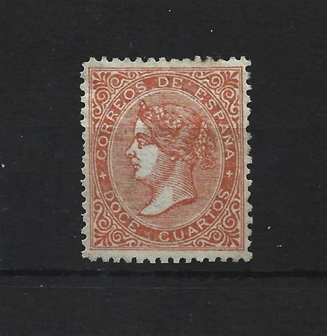 Espagne 1868 12 Cuartos Vermilion Well Centred Edifil Catawiki