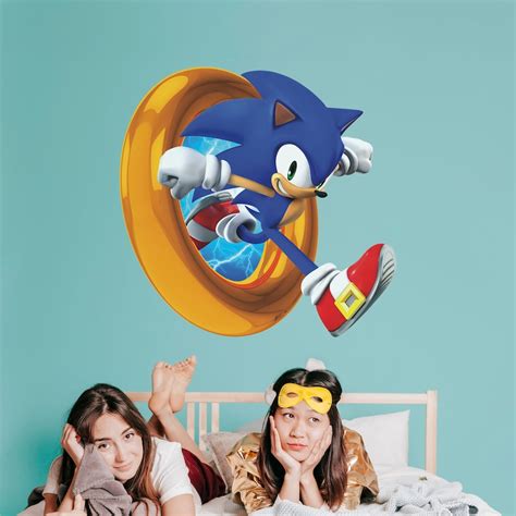 Removable Super Sonic Wall Decal Sonic The Hedgehog Wall Sticker For