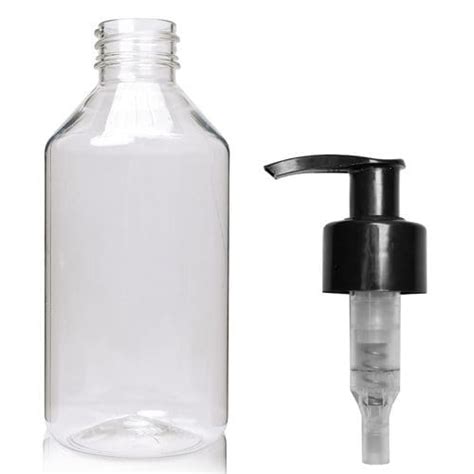 250ml Clear Lotion Pump Bottle Ampulla Ltd 0161 367 1414