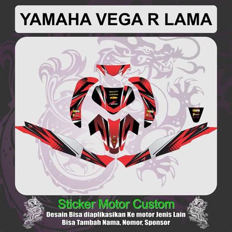 Promo Naga Sticker Sticker Decal Yamaha Vega R Lama Red Grafis Diskon