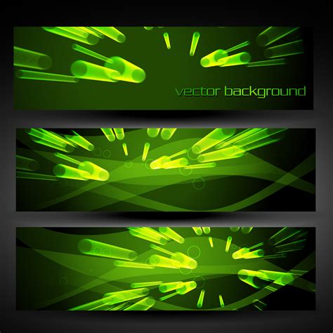 vector green abstract banner set 5 220805 Vector Art at Vecteezy