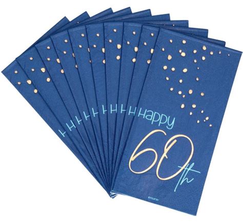 Elegant Blue Th Birthday Servietten Cm Party Ch