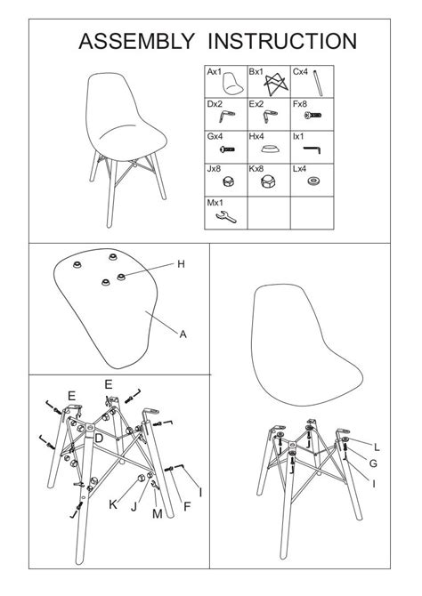 Eames Chair Assembling Instruction