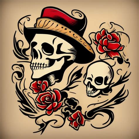 Cowboy Skull Tattoo