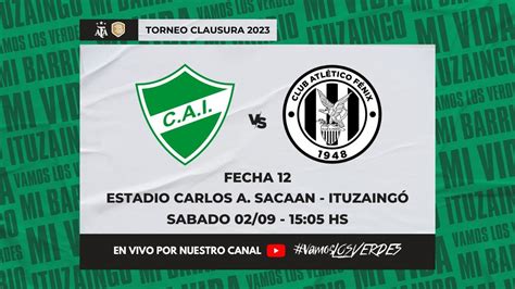 PRIMERA B ITUZAINGÓ FENIX EN VIVO TORNEO CLAUSURA FECHA 12 YouTube