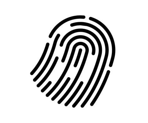 Fingerprint Thin Line Icon Symbol Of Identity Security Or Privacy