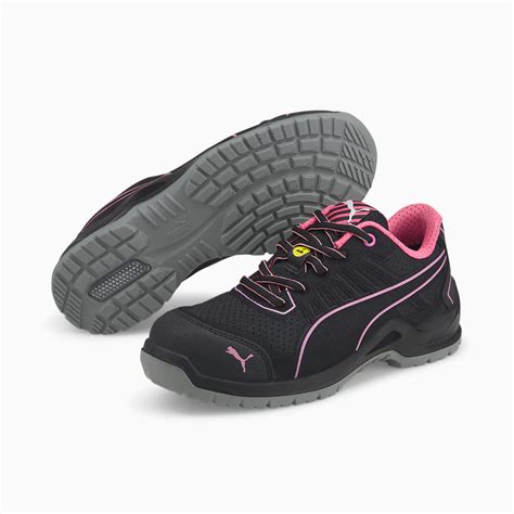 Puma Fuse TC Pink Wns Low S1P ESD SRC Safety Shoes Women Roze Zwart