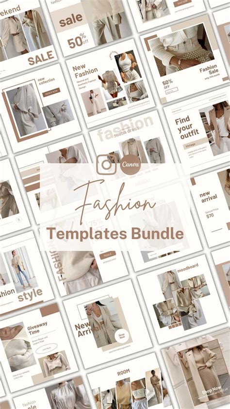 Fashion Instagram Post Templates Canva Templates Online Clothing