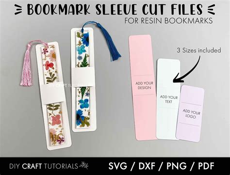 Bookmark Sleeve Svg Bookmark Holder Svg Resin Bookmark Card Etsy