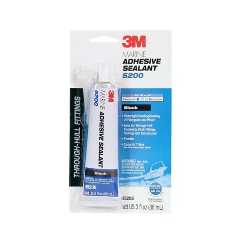 3m 3 Oz Black 5200 Marine Adhesive Polyurethane Sealant Case Of 6