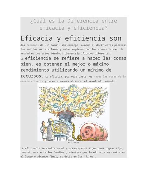 Docx Cu L Es La Diferencia Entre Eficacia Y Eficiencia Dokumen Tips