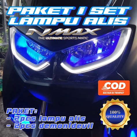 Jual LAMPU ALIS NEW NMAX ALL NEW NMAX 2020 2021 2022 DRL BONUS DEVIL