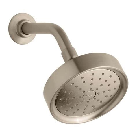 Kohler Purist 1 Spray 5 5 In Single Wall Mount Fixed Shower Head In Vibrant Brushed Bronze K